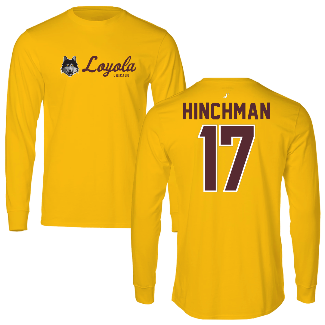 Loyola University-Chicago Volleyball Gold General Performance Long Sleeve - #17 Grace Hinchman