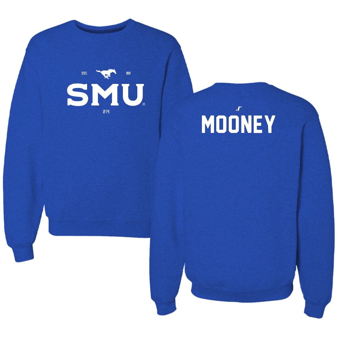 Southern Methodist University Equestrian Blue General Crewneck - Aedan Mooney
