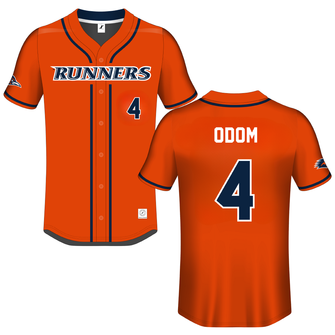 University of Texas at San Antonio Orange Button-Down Jersey - #4 Tye Odom