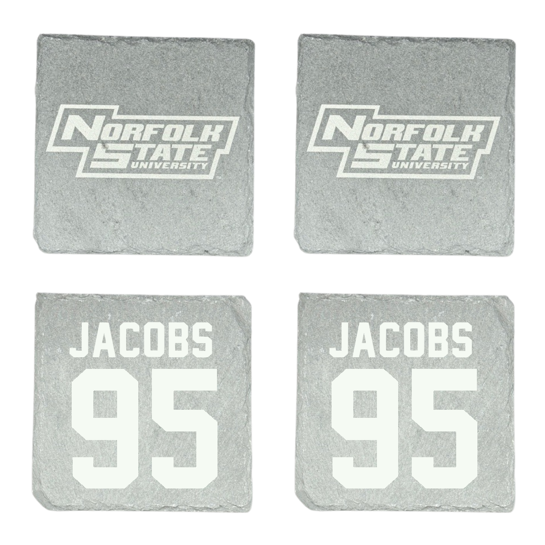 Norfolk State University Football Stone Coaster (4 Pack)  - #95 Levontae Jacobs