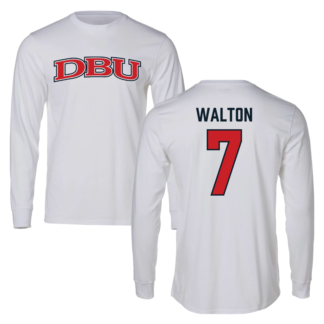 Dallas Baptist University Volleyball White Long Sleeve - #7 Aryn Walton
