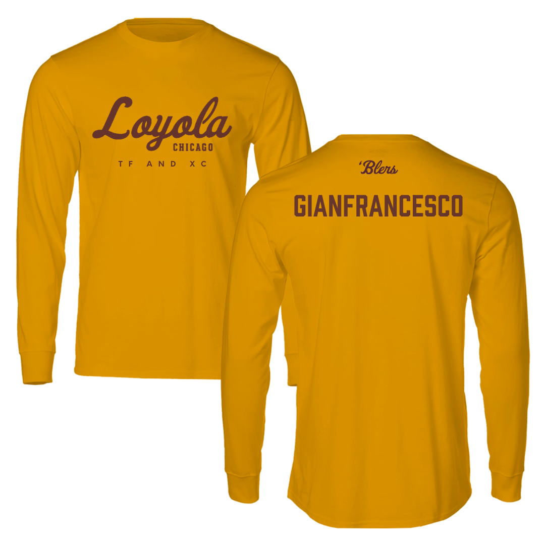 Loyola University-Chicago TF and XC Gold Long Sleeve - Mia Gianfrancesco