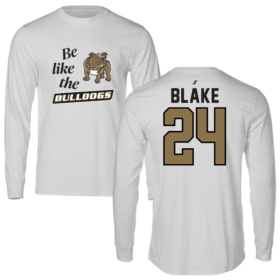 Bryant University Baseball Light Gray Be Like Us Long Sleeve - #24 Evan Blake