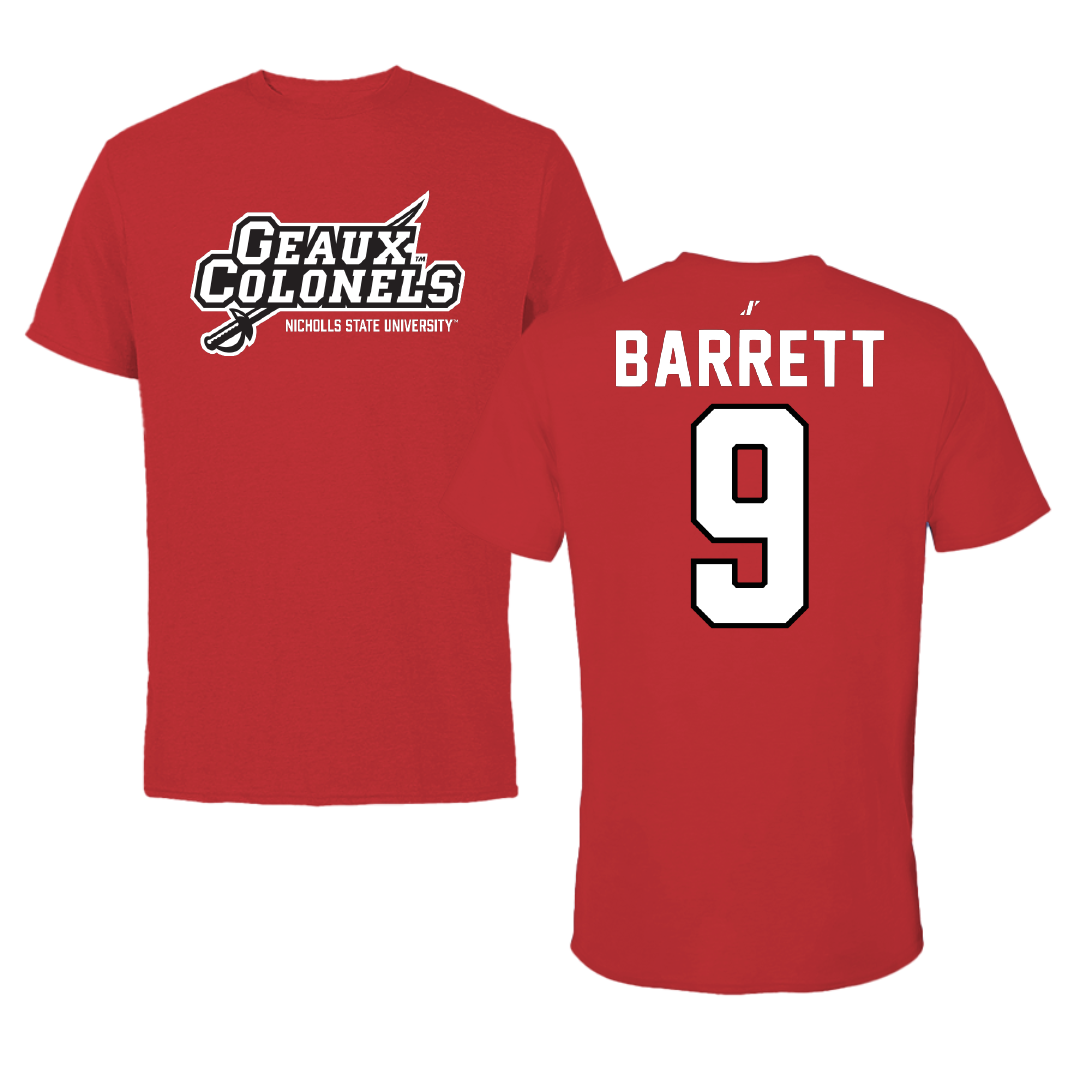 Nicholls State University Soccer Red General Tee - #9 Koryn Barrett