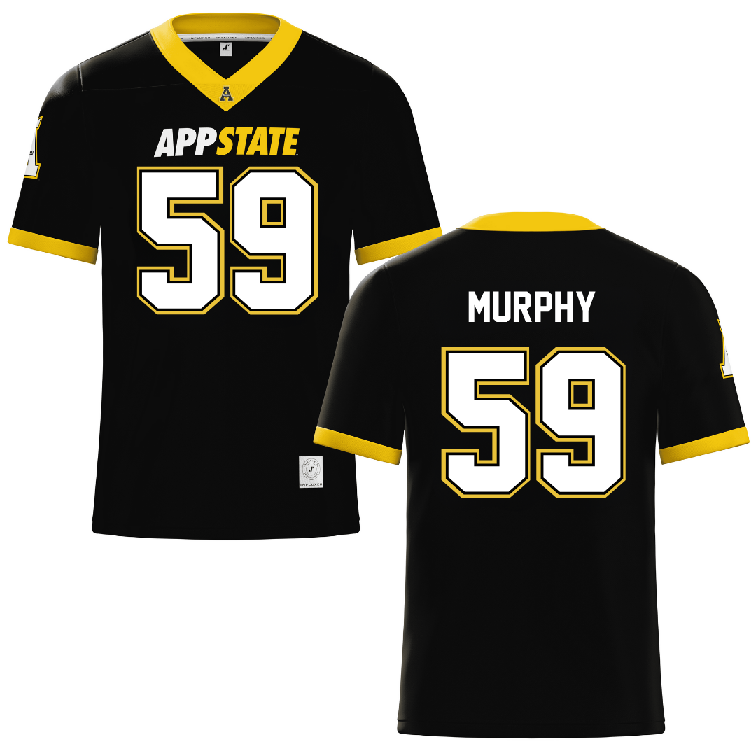 Appalachian State University Black Football Jersey - #59 Jack Murphy