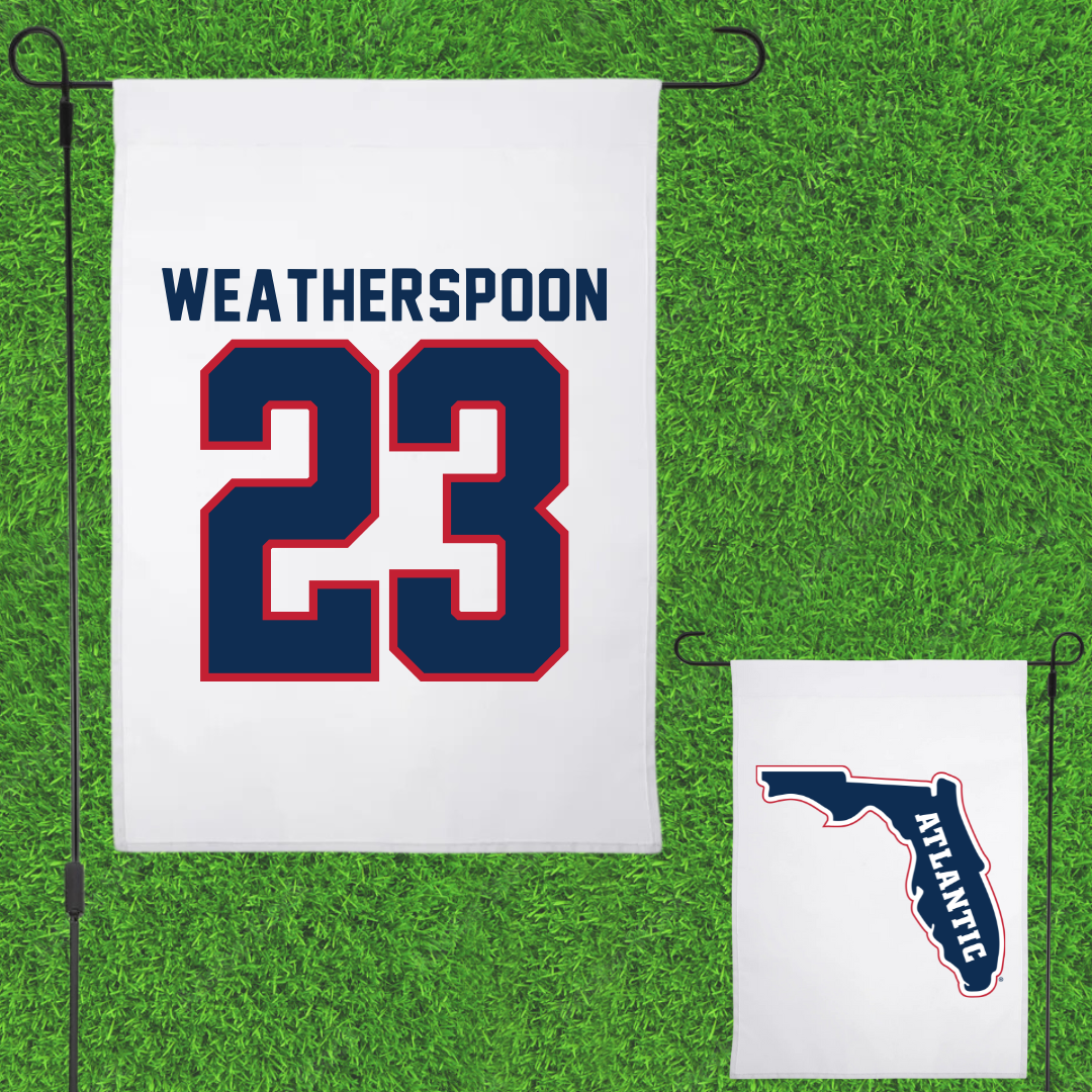 Florida Atlantic University Basketball White Garden Flag - #23 Brandon Weatherspoon