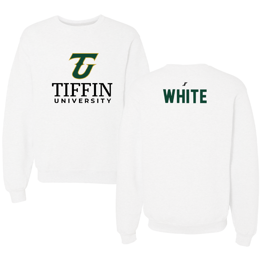 Tiffin University TF and XC White Crewneck - Jaylen White