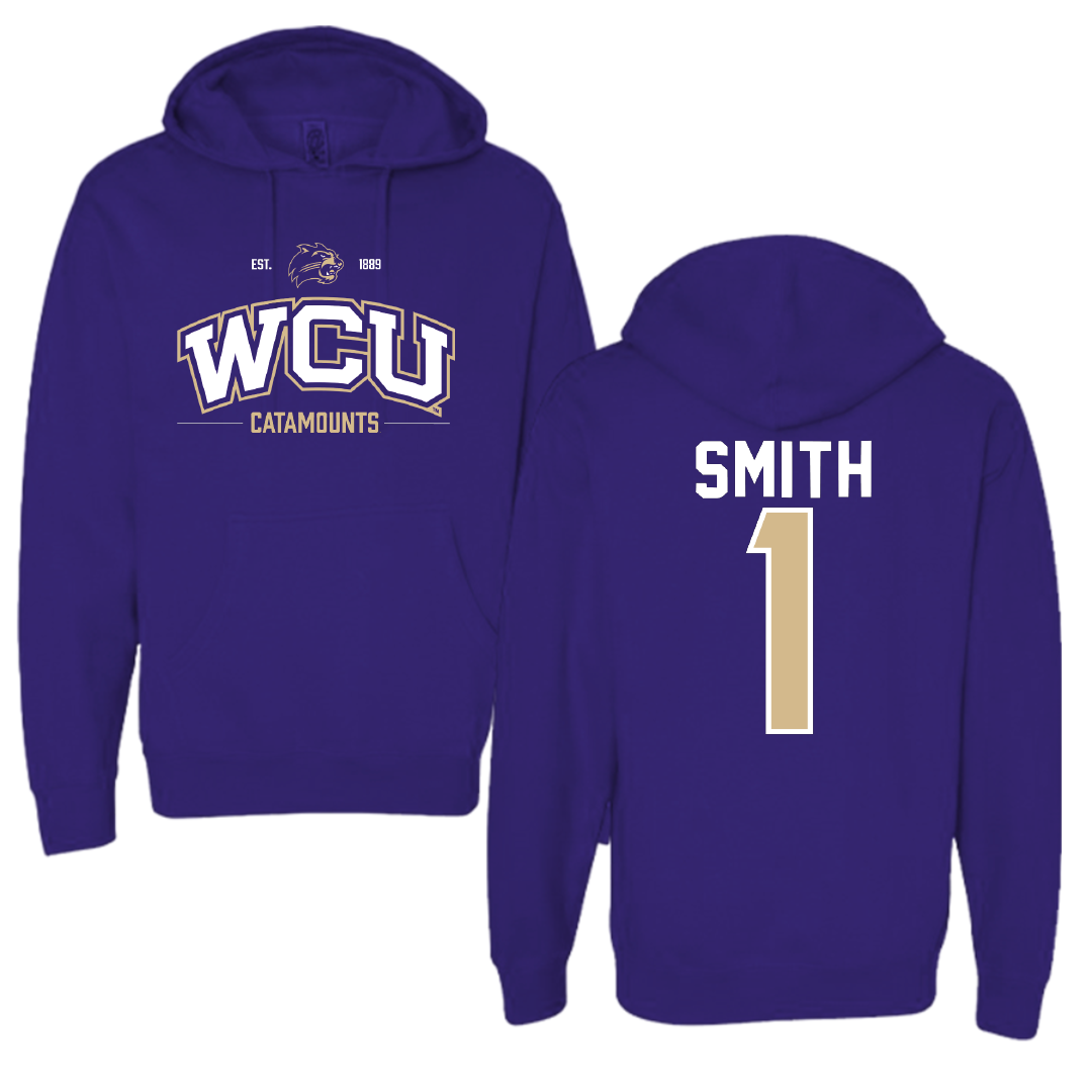 Western Carolina University Baseball Purple General Hoodie - #1 Elijah Smith