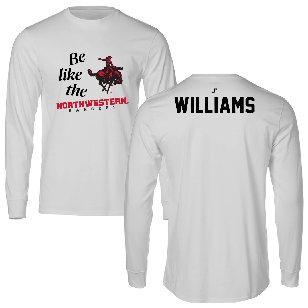 Northwestern Oklahoma State University TF and XC Light Gray Be Like Us Performance Long Sleeve - Caleb Williams