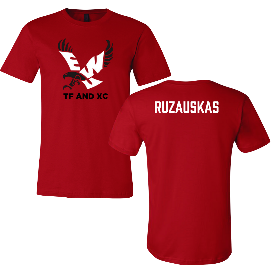 Eastern Washington University TF and XC Red Performance Tee - Natalie Ruzauskas