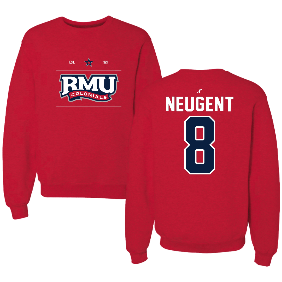 Robert Morris University Ice Hockey Red General Crewneck - #8 Mya Neugent