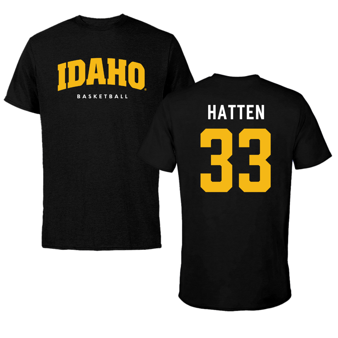 University of Idaho Basketball Black Idaho Performance Tee - #33 Jack Hatten
