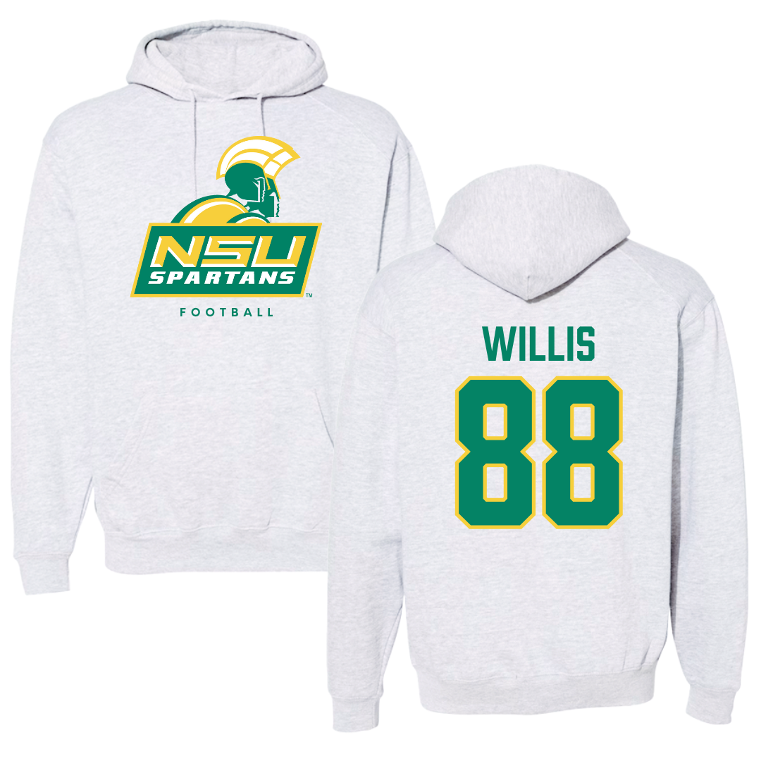 Norfolk State University Football Gray Hoodie - #88 Toby Willis