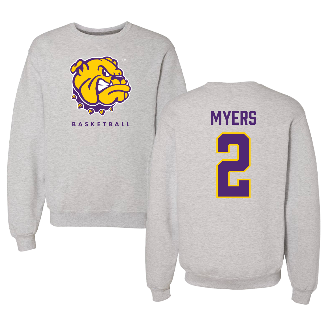 Western Illinois University Basketball Gray Crewneck - #2 Ryan Myers