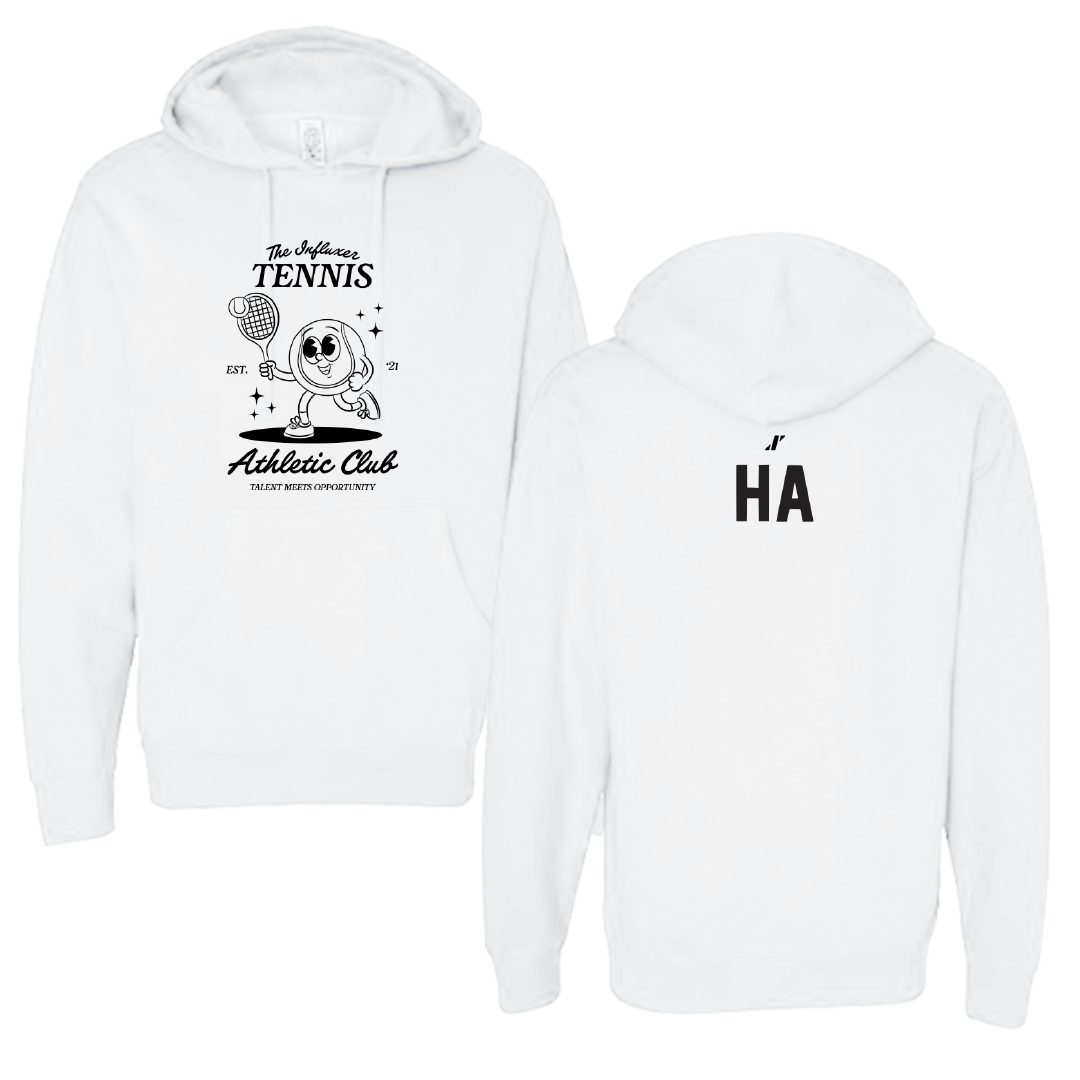 Tennis White Influxer Athletic Club Hoodie - Dustin Ha