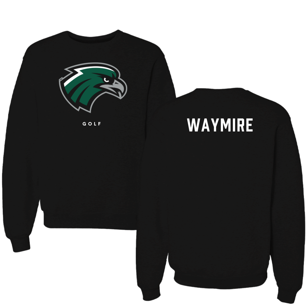 Northeastern State University Golf Black Crewneck - Cole Waymire