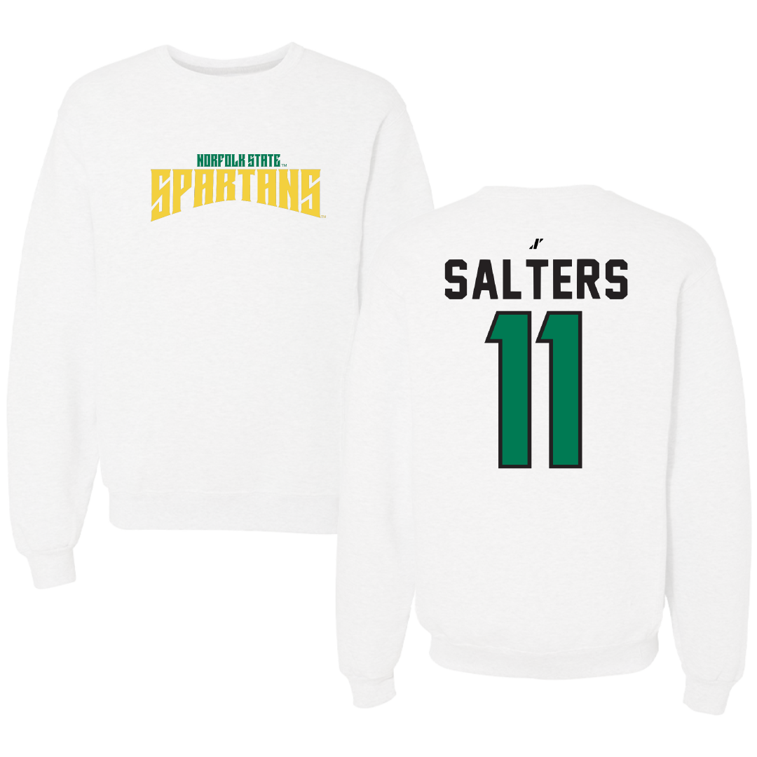 Norfolk State University Baseball White Classic Crewneck - #11 Ian Salters
