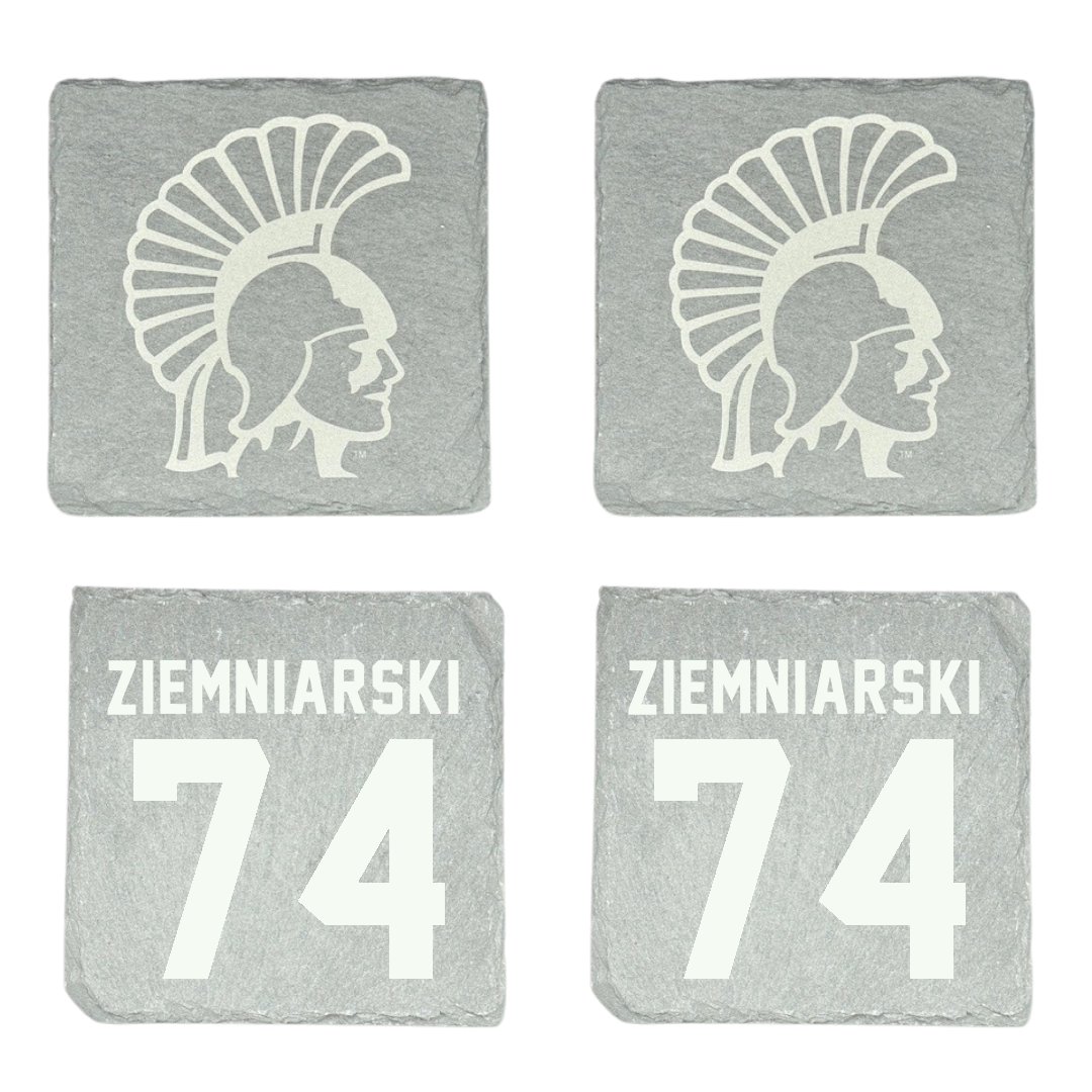 Winona State University Football Stone Coaster (4 Pack)  - #74 Jake Ziemniarski