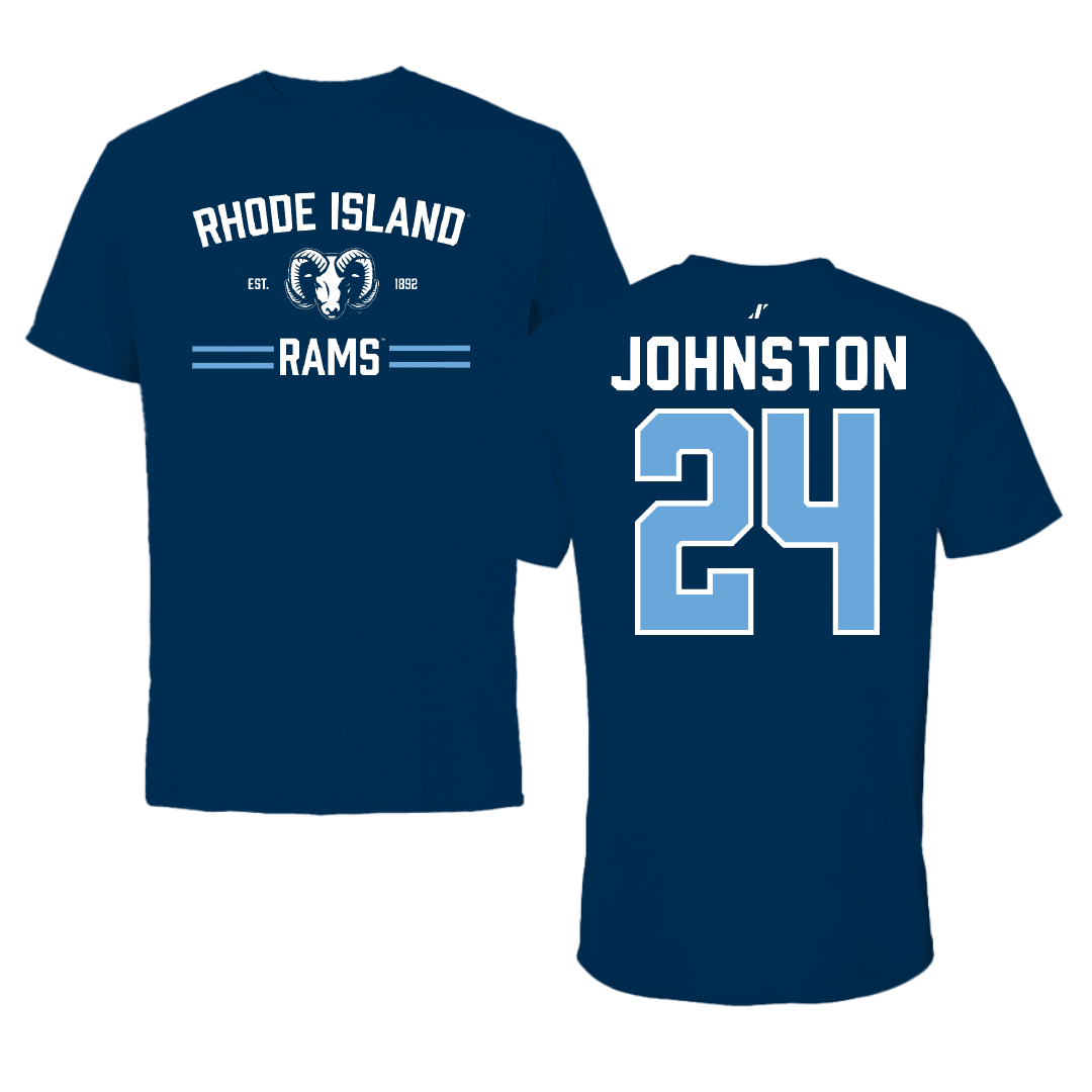 University of Rhode Island Baseball Navy General Performance Tee - #24 Connor Johnston