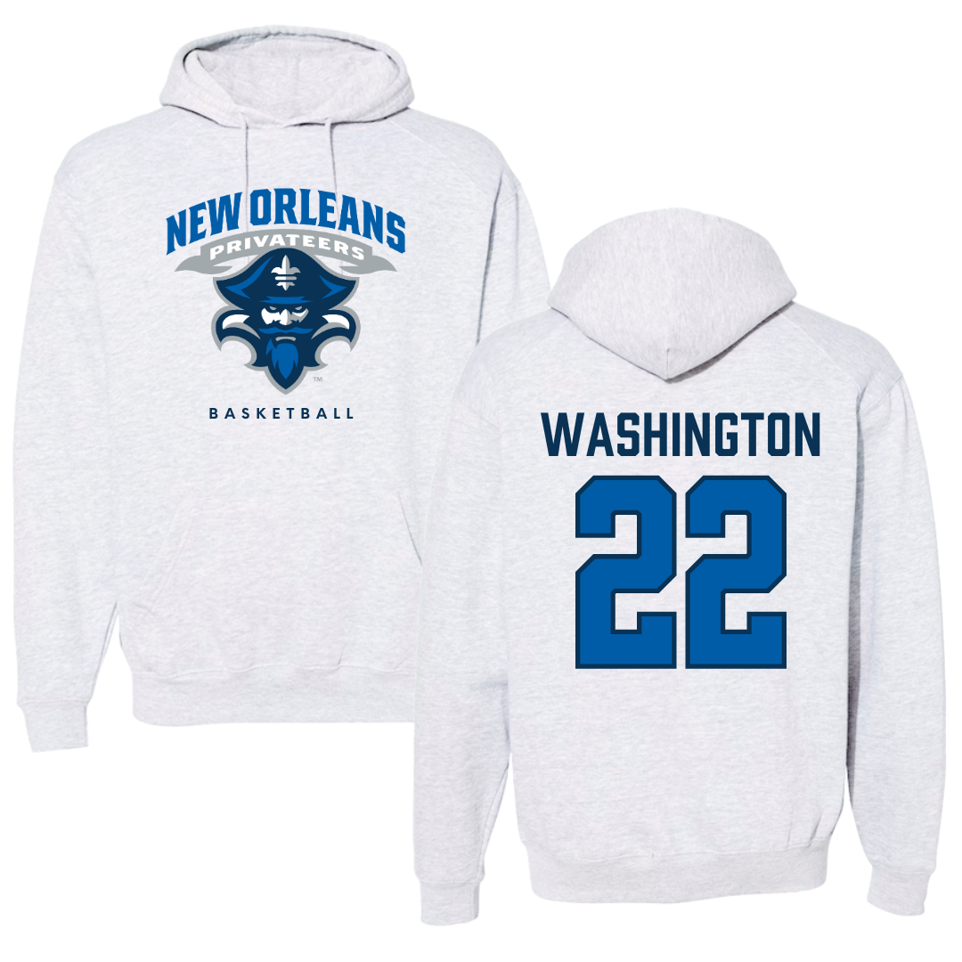 University of New Orleans Basketball Gray Hoodie - #22 Darrius Washington