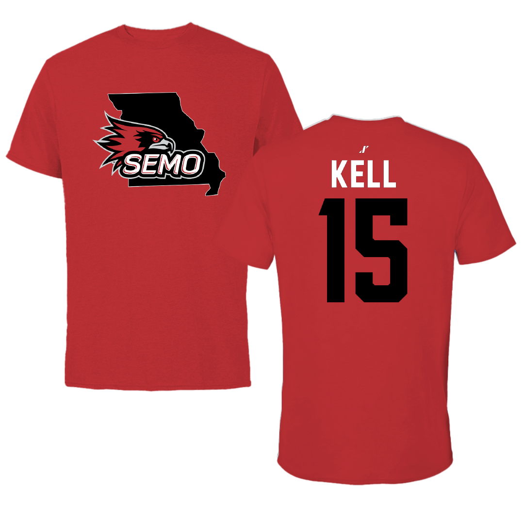 Southeast Missouri State University Softball Red State Tee - #15 Delaney Kell