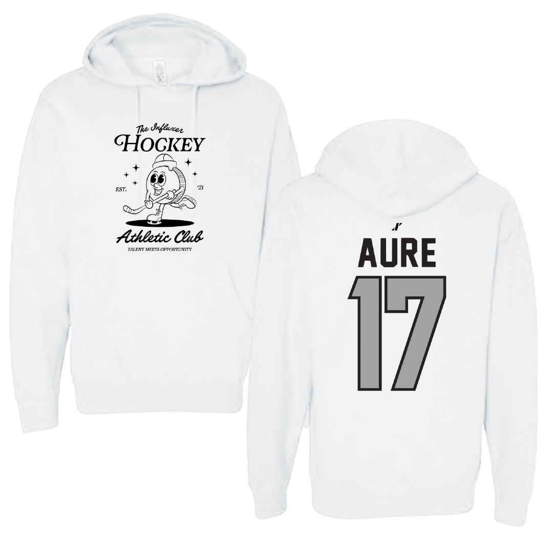 Ice Hockey White Influxer Athletic Club Hoodie - #17 MaKenna Aure