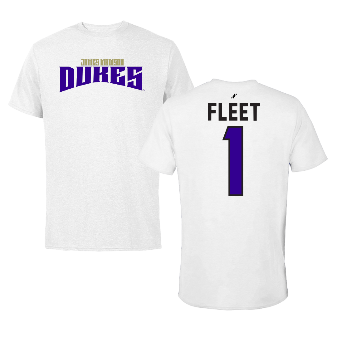 James Madison University Softball White Classic Tee - #1 Kirsten Fleet