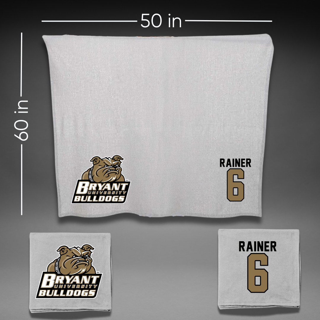 Bryant University Softball Gray Blanket - #6 Amira Rainer