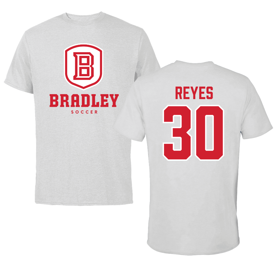 Bradley University Soccer Gray Performance Tee - #30 Ivan Reyes
