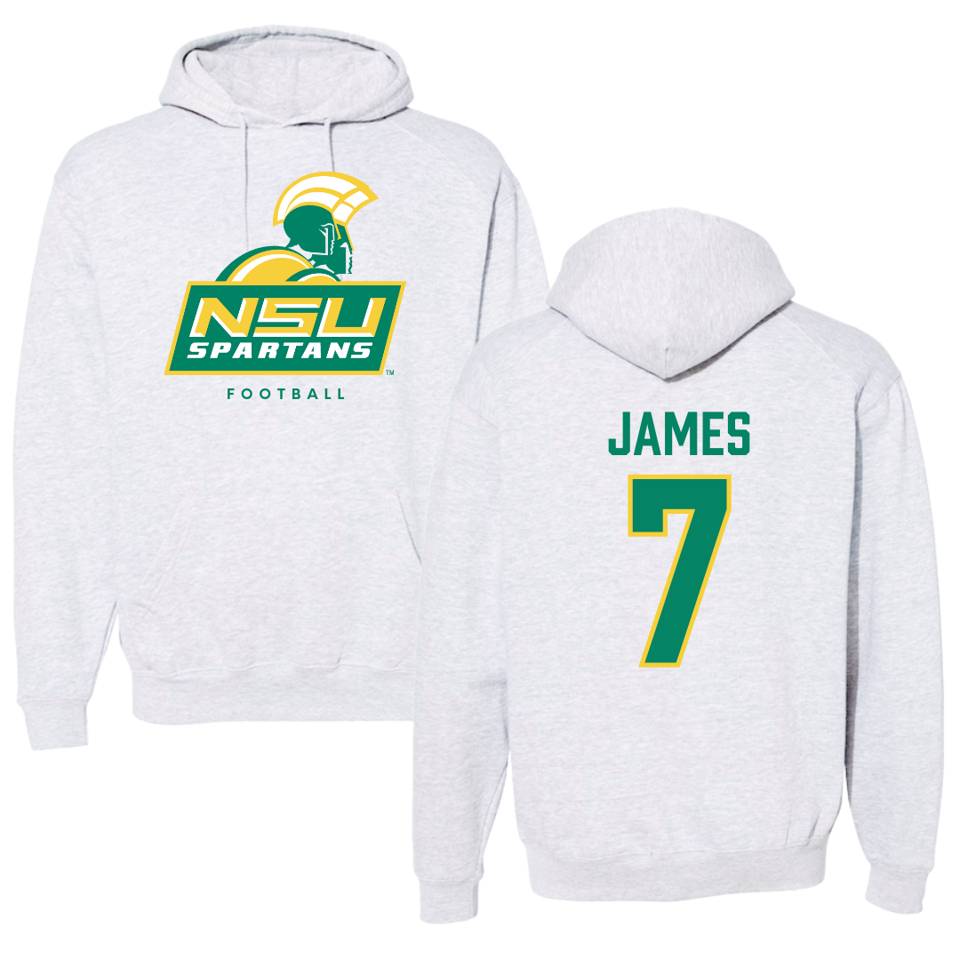 Norfolk State University Football Gray Hoodie - #7 Nolan James