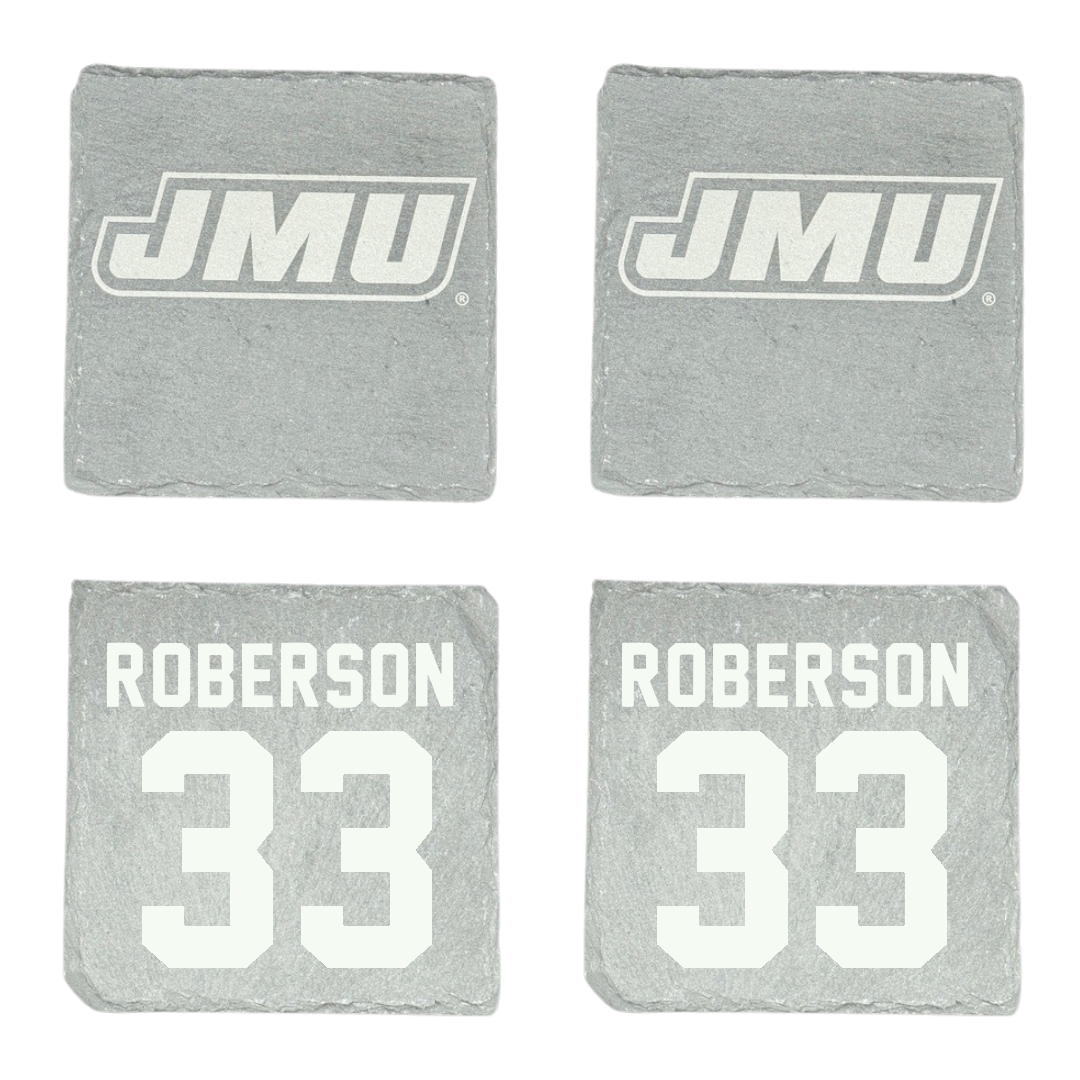 James Madison University Basketball Stone Coaster (4 Pack)  - #33 Jerrell Roberson