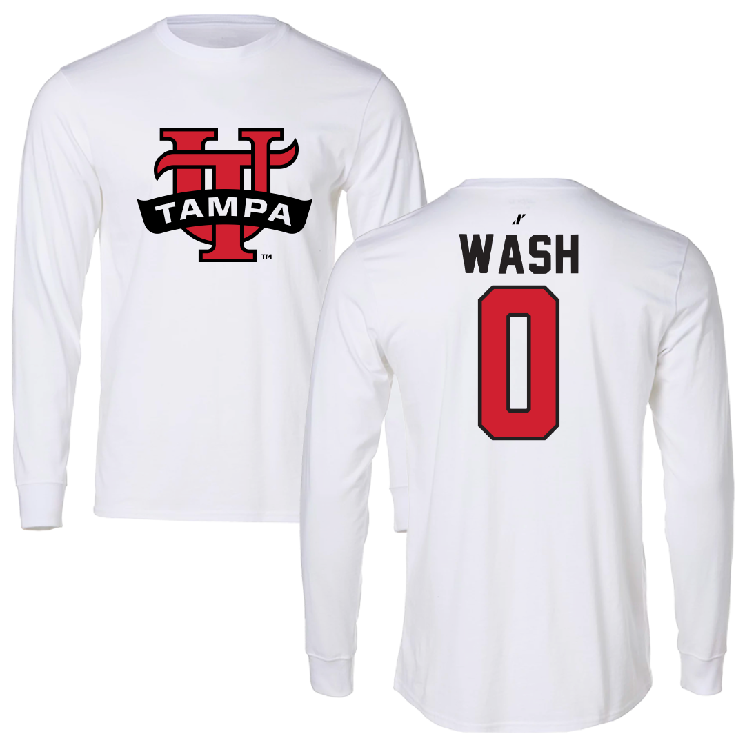University of Tampa Baseball White Long Sleeve - #0 Logan Wash