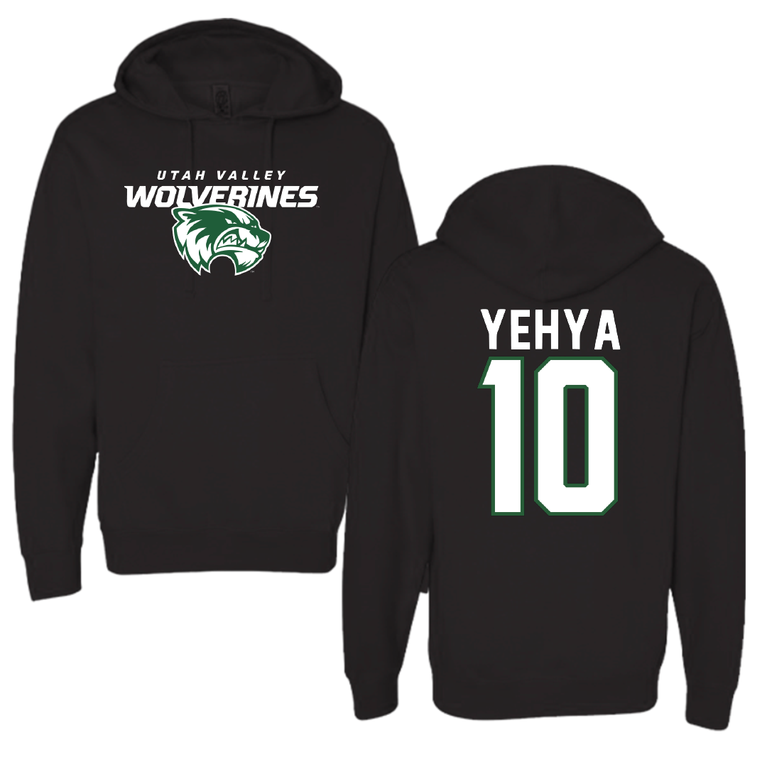 Utah Valley University Soccer Black Hoodie - #10 Omar Yehya