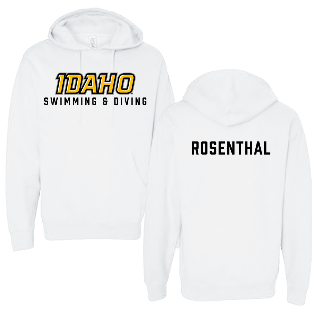 University of Idaho Swimming & Diving White Idaho Hoodie - Abby Rosenthal
