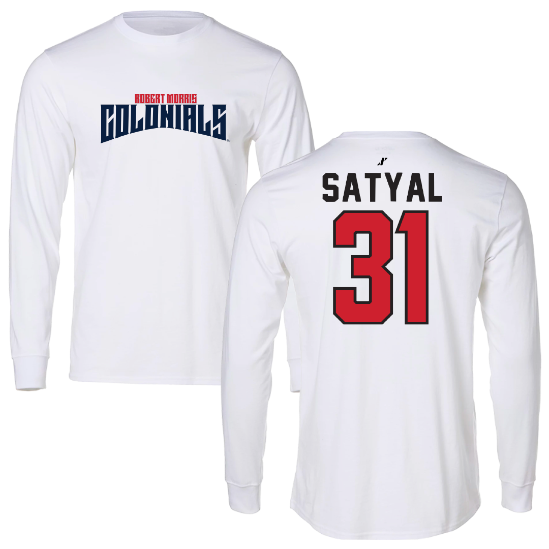Robert Morris University Soccer White Classic Performance Long Sleeve - #31 Deetya Satyal