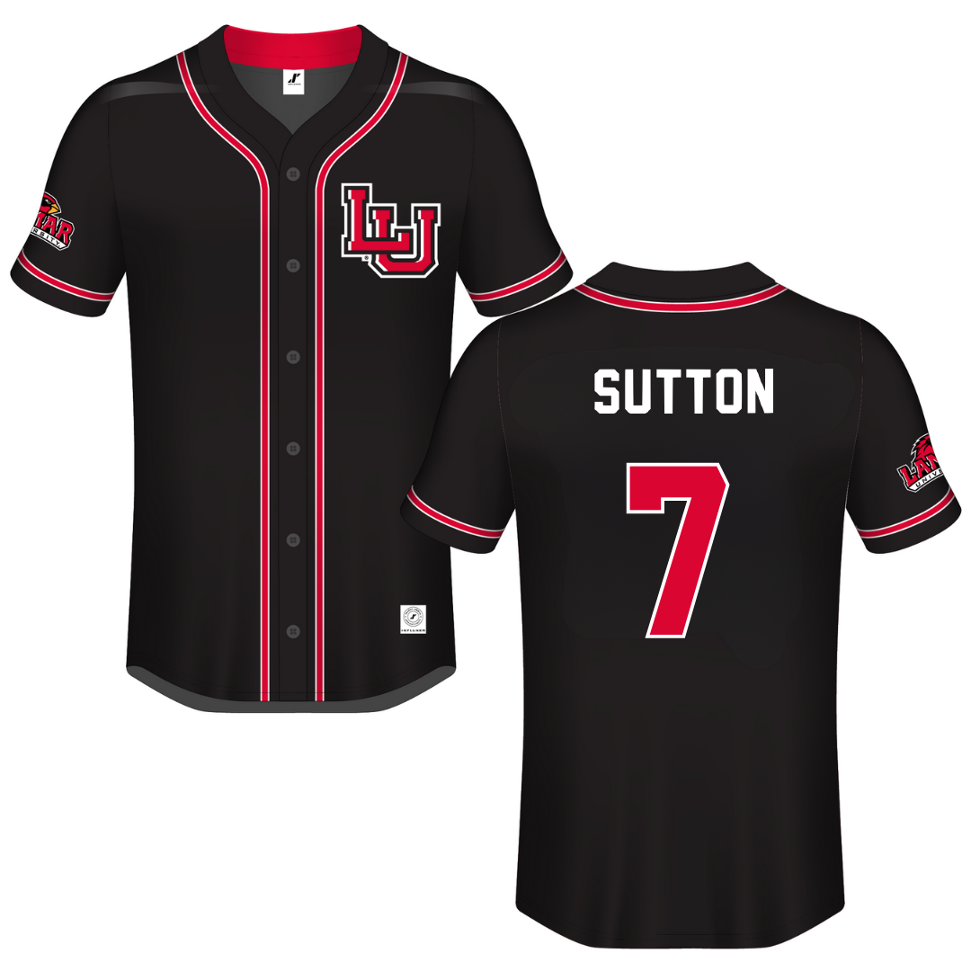 Lamar University Black Button-Down Jersey - #7 Carter Sutton