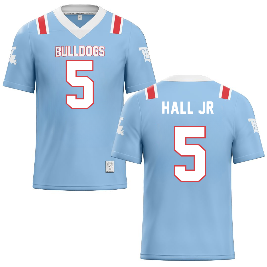 Louisiana Tech University Blue Ice Football Jersey - #5 Deshon Hall Jr