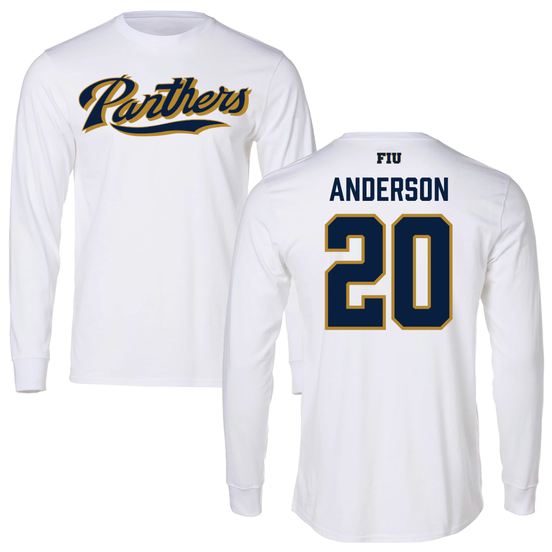 Florida International University Football White Panthers Long Sleeve - #20 JT Anderson