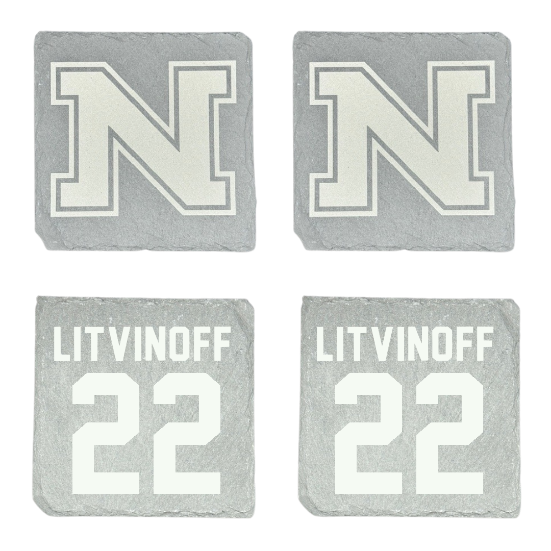 Northern Michigan University Basketball Stone Coaster (4 Pack)  - #22 Kennedy Litvinoff