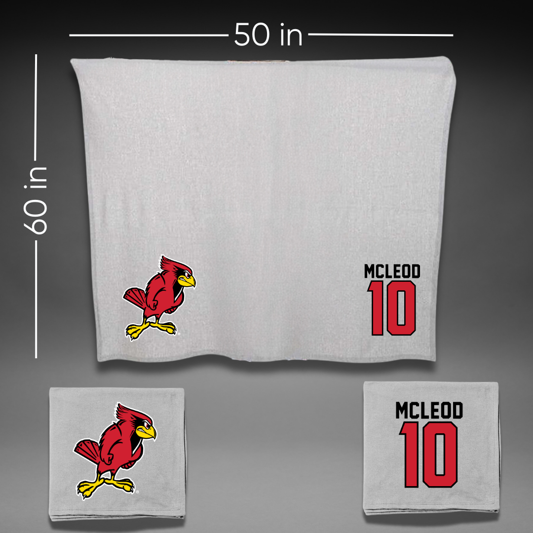 Illinois State University Softball Gray Blanket - #10 Paige McLeod