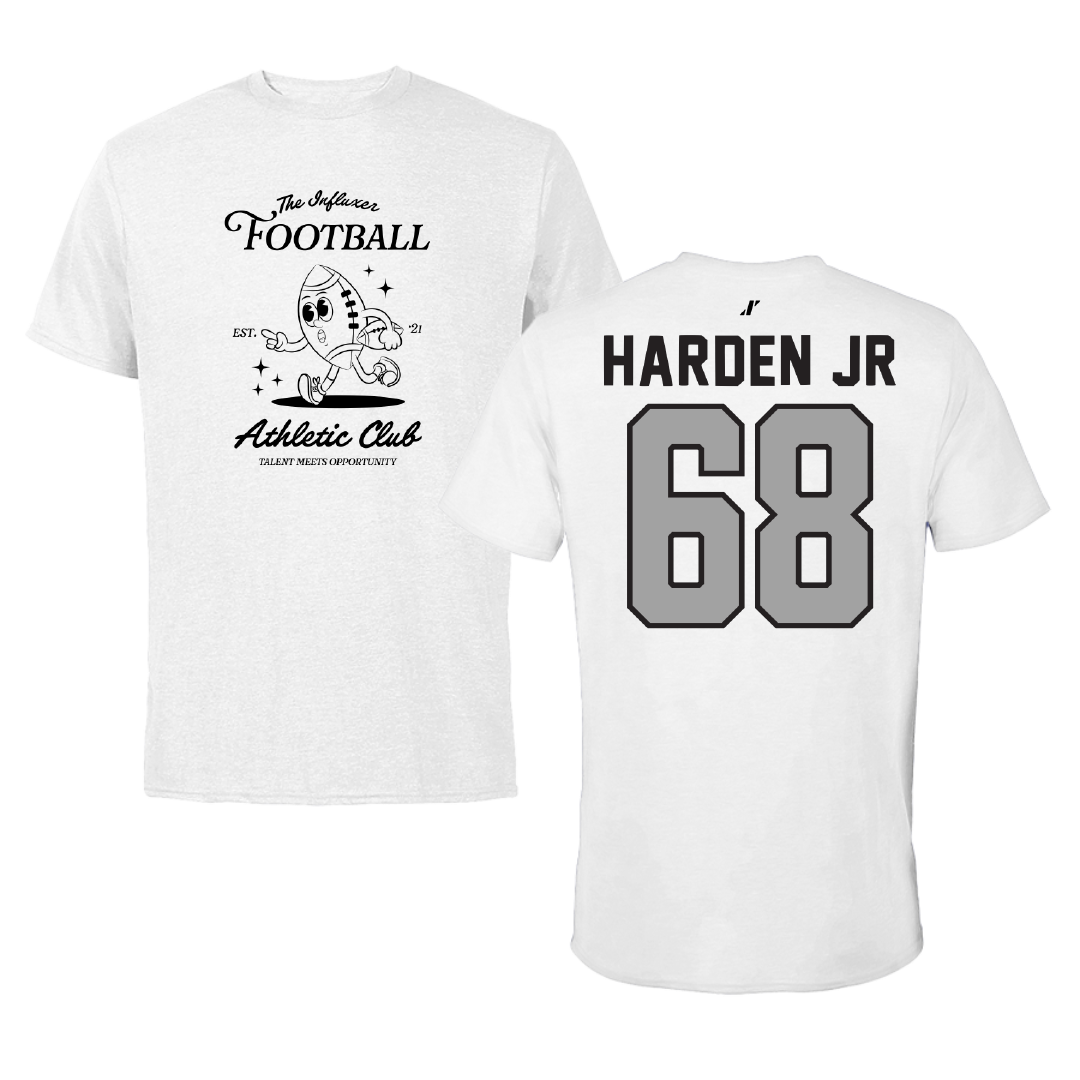 Football White Influxer Athletic Club Tee - #68 Derek Harden Jr