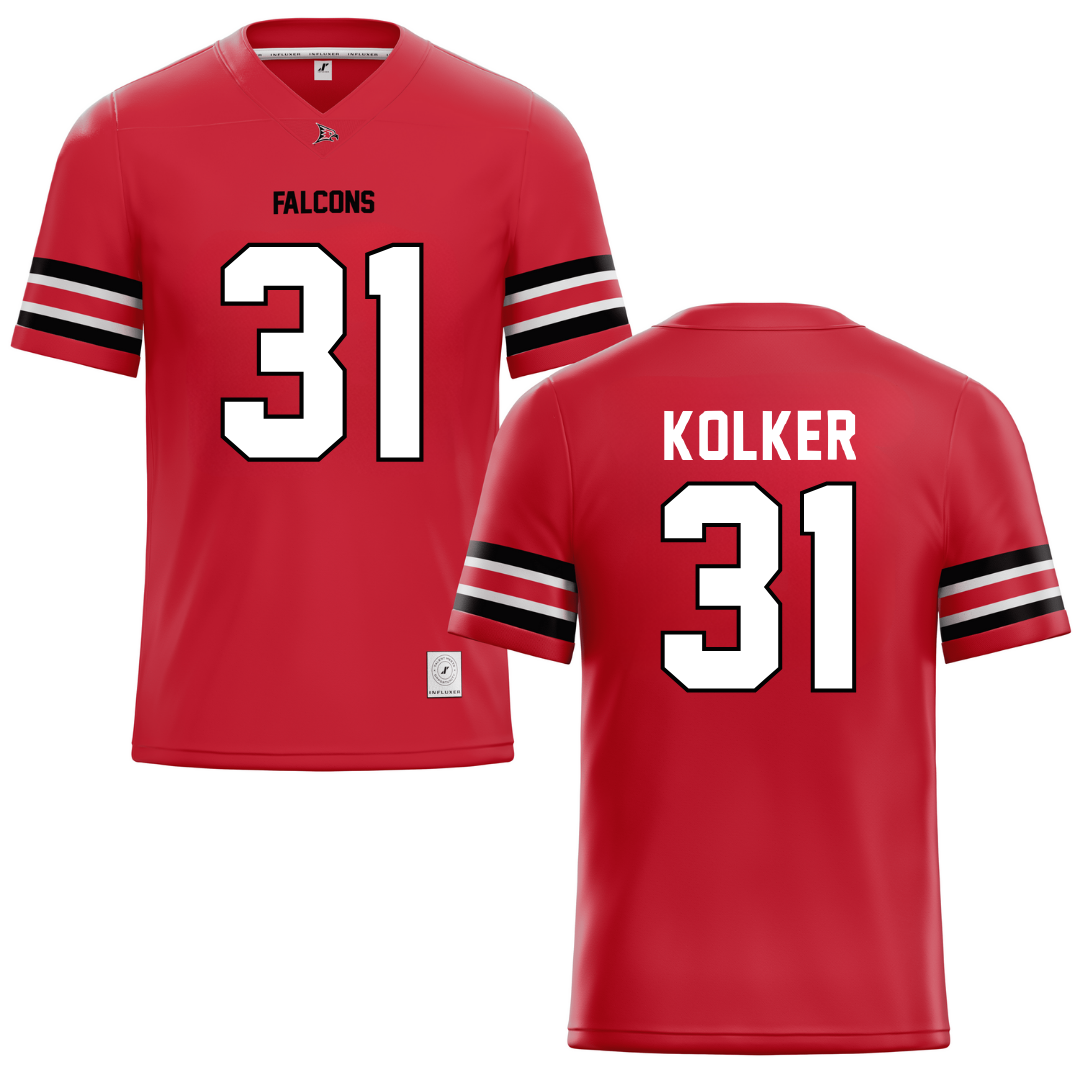 University of Wisconsin-River Falls Red Football Jersey - #31 Jaden Kolker