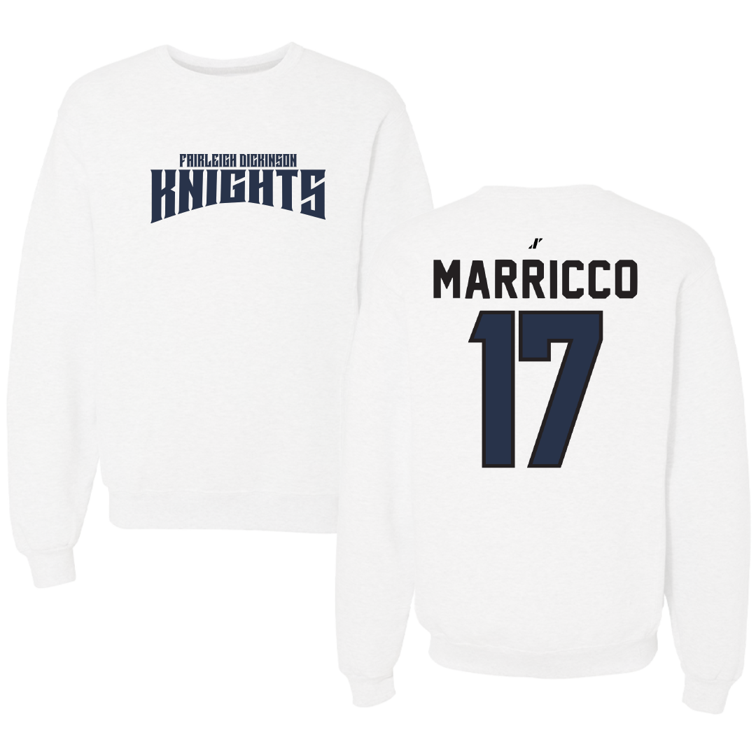Fairleigh Dickinson University-Metropolitan Campus Soccer White Classic Crewneck - #17 Madeline Marricco