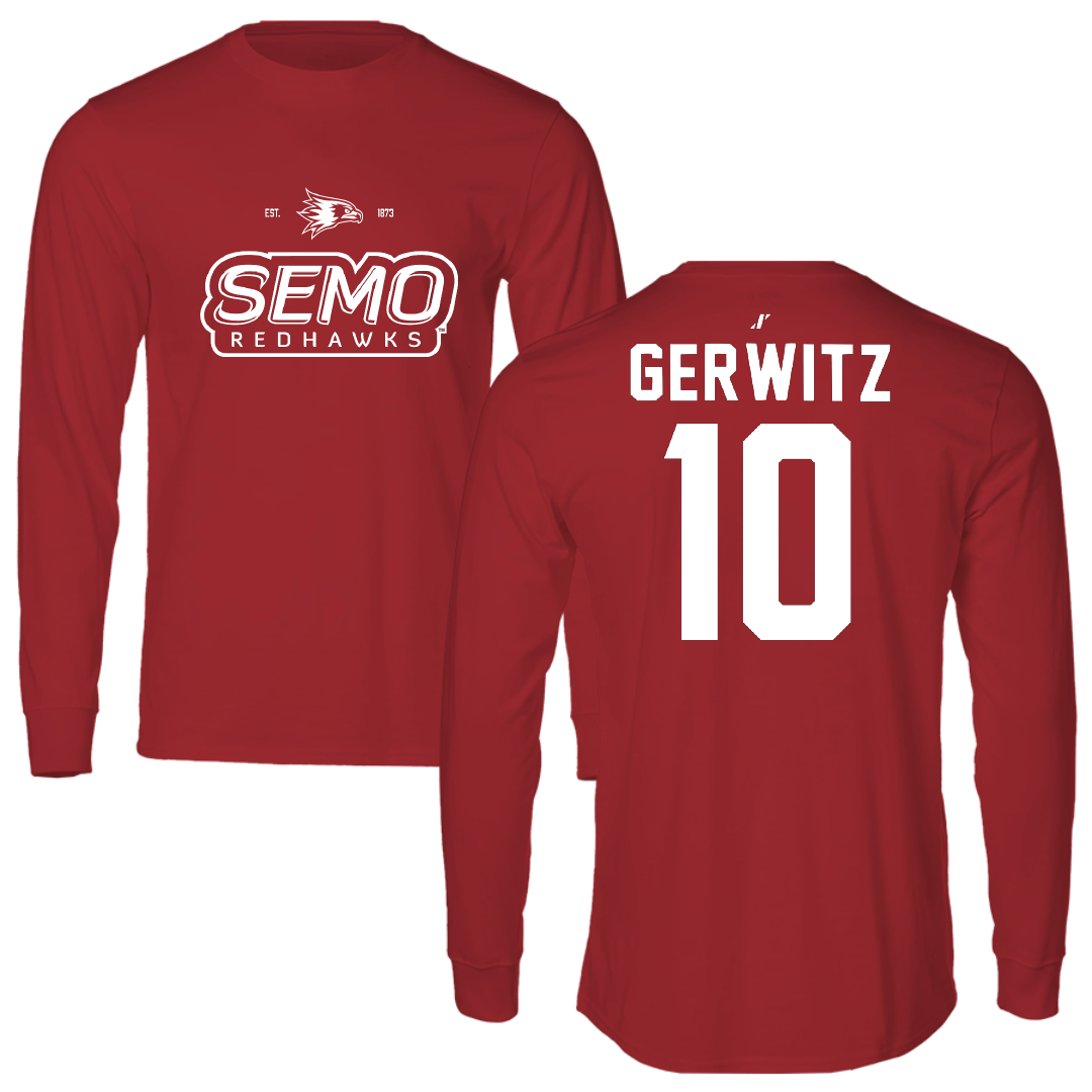 Southeast Missouri State University Softball Canvas Red General Long Sleeve - #10 Tatum Gerwitz