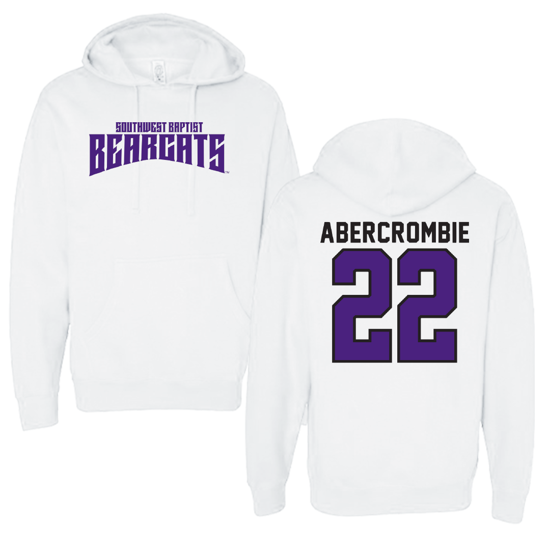 Southwest Baptist University Football White Classic Hoodie - #22 Jordan Abercrombie