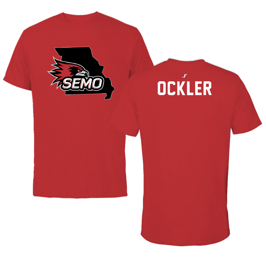 Southeast Missouri State University Gymnastics Red State Tee - Lindsay Ockler