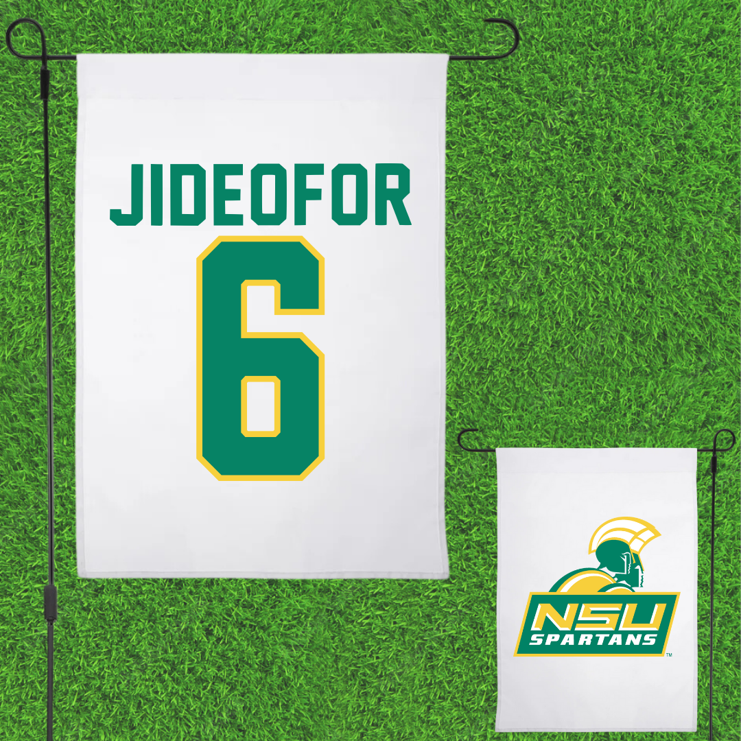 Norfolk State University Volleyball White Garden Flag - #6 Adlene Jideofor