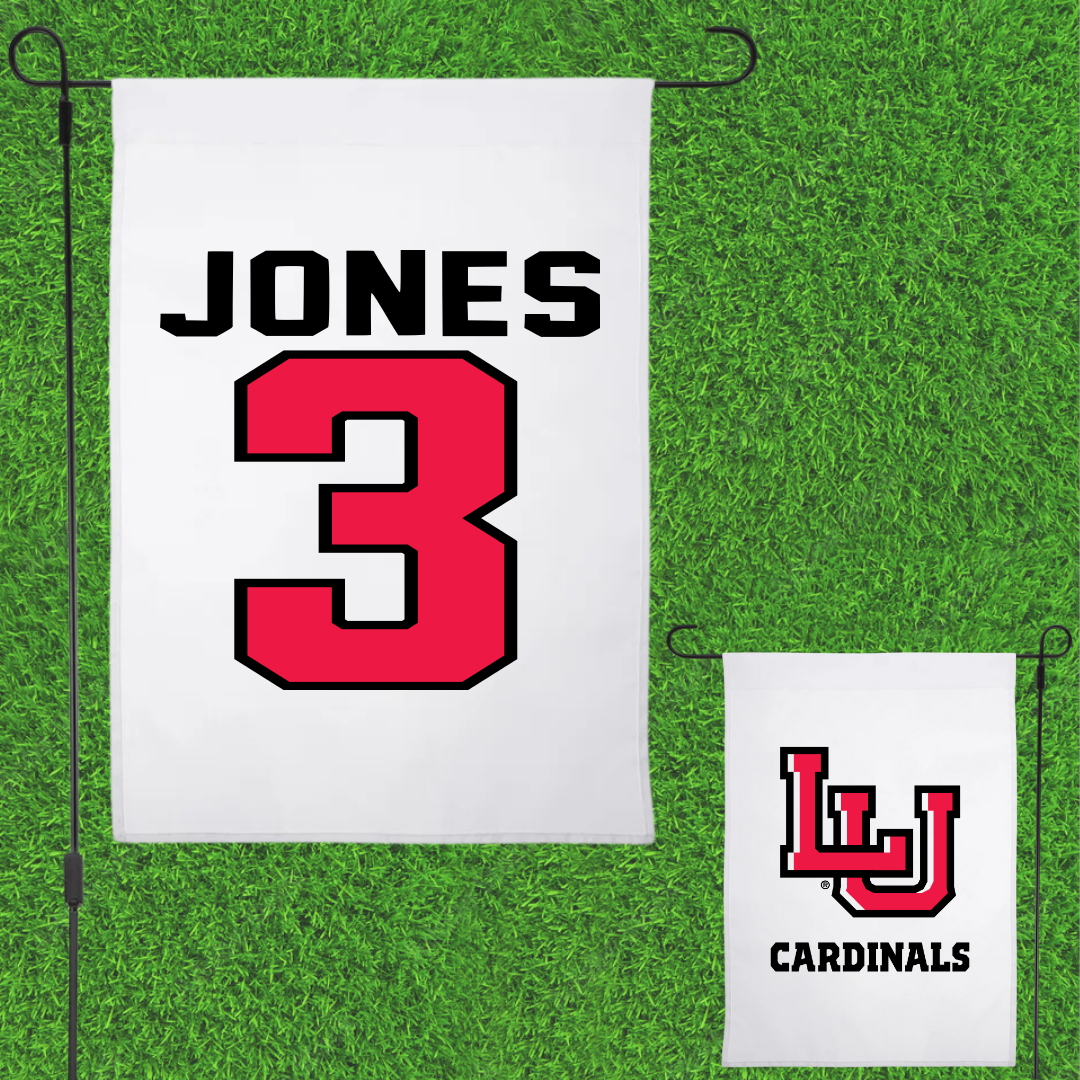 Lamar University Football White Garden Flag - #3 Izaha Jones