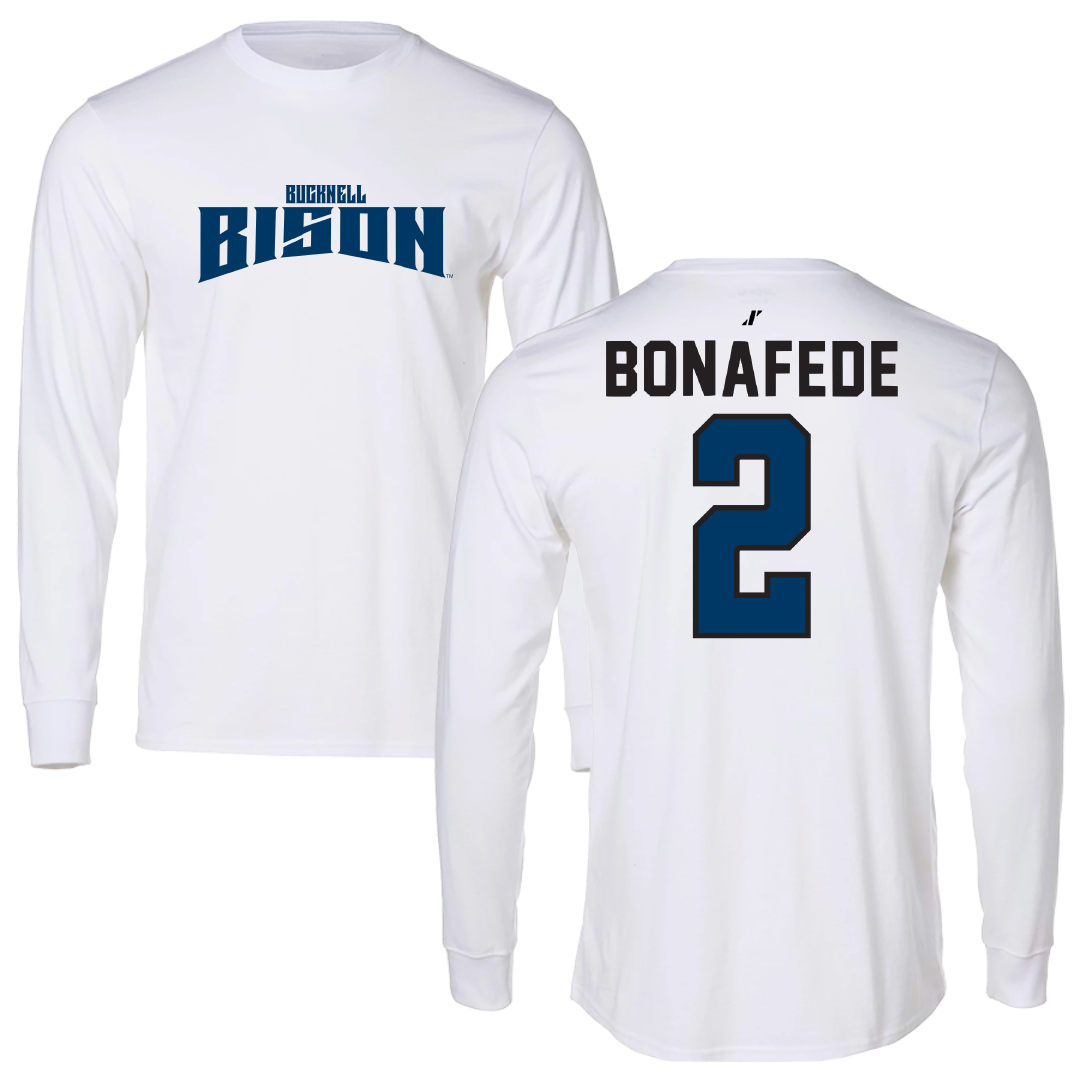 Bucknell University Lacrosse White Classic Long Sleeve - #2 Benjamin Bonafede