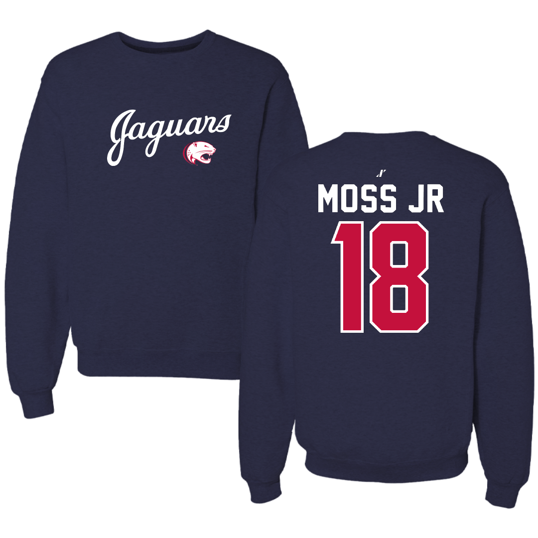 University of South Alabama Football Navy General Crewneck - #18 RJ Moss Jr
